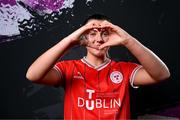 21 February 2024; Mia Dodd poses for a portrait during a Shelbourne FC squad portraits at Tolka Park in Dublin. Photo by Stephen McCarthy/Sportsfile