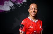 21 February 2024; Kerri Letmon poses for a portrait during a Shelbourne FC squad portraits at Tolka Park in Dublin. Photo by Stephen McCarthy/Sportsfile