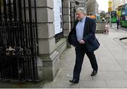 22 February 2024; FAI president Paul Cooke arrives at Dáil Éireann in Dublin ahead of a meeting with the Committee of Public Accounts. Photo by Seb Daly/Sportsfile