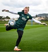 22 February 2024; Goalkeeper Courtney Brosnan during a Republic of Ireland women training session at Viola Park in Florence, Italy. Photo by David Fitzgerald/Sportsfile