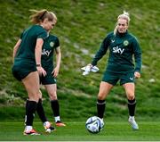 22 February 2024; Lily Agg during a Republic of Ireland women training session at Viola Park in Florence, Italy. Photo by David Fitzgerald/Sportsfile