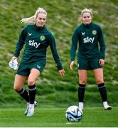 22 February 2024; Lily Agg during a Republic of Ireland women training session at Viola Park in Florence, Italy. Photo by David Fitzgerald/Sportsfile