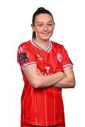21 February 2024; Hannah Healy poses for a portrait during a Shelbourne FC squad portraits at Tolka Park in Dublin. Photo by Sam Barnes/Sportsfile
