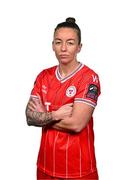 21 February 2024; Pearl Slattery poses for a portrait during a Shelbourne FC squad portraits at Tolka Park in Dublin. Photo by Sam Barnes/Sportsfile