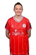 21 February 2024; Hannah Healy poses for a portrait during a Shelbourne FC squad portraits at Tolka Park in Dublin. Photo by Sam Barnes/Sportsfile
