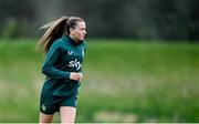 22 February 2024; Abbie Larkin during a Republic of Ireland women training session at Viola Park in Florence, Italy. Photo by David Fitzgerald/Sportsfile