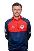 21 February 2024; Shelbourne content and social media executive Reggie O'Malley poses for a portrait during a Shelbourne FC squad portraits at Tolka Park in Dublin. Photo by Sam Barnes/Sportsfile