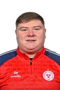 21 February 2024; Shelbourne videographer Ben Cleary poses for a portrait during a Shelbourne FC squad portraits at Tolka Park in Dublin. Photo by Sam Barnes/Sportsfile