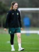 22 February 2024; Megan Campbell during a Republic of Ireland women training session at Viola Park in Florence, Italy. Photo by David Fitzgerald/Sportsfile