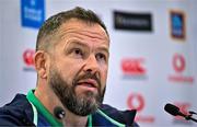 22 February 2024; Head coach Andy Farrell during an Ireland Rugby media conference at the Aviva Stadium in Dublin. Photo by Seb Daly/Sportsfile