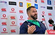 22 February 2024; Head coach Andy Farrell during an Ireland Rugby media conference at the Aviva Stadium in Dublin. Photo by Seb Daly/Sportsfile