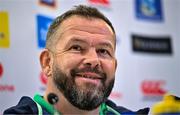 22 February 2024; Head coach Andy Farrell during an Ireland Rugby media conference at the Aviva Stadium in Dublin. Photo by Seb Daly/Sportsfile