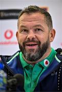 22 February 2024; Head coach Andy Farrell during an Ireland Rugby media conference at the Aviva Stadium in Dublin. Photo by Seb Daly/Sportsfile
