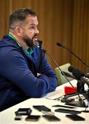 22 February 2024; Head coach Andy Farrell during an Ireland Rugby media conference at the Aviva Stadium in Dublin. Photo by Seb Daly/Sportsfile