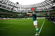 23 February 2024; Dan Sheehan during an Ireland rugby captain's run at the Aviva Stadium in Dublin. Photo by Harry Murphy/Sportsfile