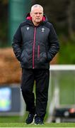 23 February 2024; Head coach Warren Gatland during the Wales rugby captain's run at UCD Bowl in Dublin. Photo by Tyler Miller/Sportsfile