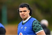 23 February 2024; Mackenzie Martin during the Wales rugby captain's run at UCD Bowl in Dublin. Photo by Tyler Miller/Sportsfile