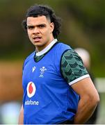 23 February 2024; Mackenzie Martin during the Wales rugby captain's run at UCD Bowl in Dublin. Photo by Tyler Miller/Sportsfile