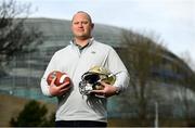 23 February 2024; Georgia Tech head coach Brent Key during the Aer Lingus College Football Classic 2024 media day at the Aviva Stadium in Dublin. Photo by Seb Daly/Sportsfile