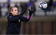 23 February 2024; Republic of Ireland goalkeeper Grace Moloney before the international women's friendly match between Italy and Republic of Ireland at Viola Park in Florence, Italy. Photo by David Fitzgerald/Sportsfile