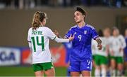 23 February 2024; Martina Piemonte of Italy and Heather Payne of Republic of Ireland after the international women's friendly match between Italy and Republic of Ireland at Viola Park in Florence, Italy. Photo by David Fitzgerald/Sportsfile