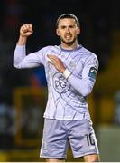 23 February 2024; Connor Parsons of Waterford celebrates after his side's victory in the SSE Airtricity Men's Premier Division match between Drogheda United and Waterford at Weavers Park in Drogheda, Louth. Photo by Tyler Miller/Sportsfile