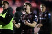 23 February 2024; Cian Byrne of Bohemians after his side's victory in the SSE Airtricity Men's Premier Division match between St Patrick's Athletic and Bohemians at Richmond Park in Dublin. Photo by Harry Murphy/Sportsfile