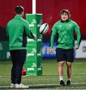 23 February 2024; Alex Usanov of Ireland before the U20 Six Nations Rugby Championship match between Ireland and Wales at Virgin Media Park in Cork. Photo by Brendan Moran/Sportsfile