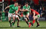 23 February 2024; Wilhelm de Klerk of Ireland makes a break during the U20 Six Nations Rugby Championship match between Ireland and Wales at Virgin Media Park in Cork. Photo by Brendan Moran/Sportsfile
