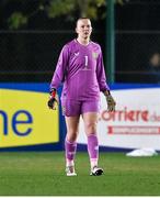 23 February 2024; Republic of Ireland goalkeeper Courtney Brosnan during the international women's friendly match between Italy and Republic of Ireland at Viola Park in Florence, Italy. Photo by David Fitzgerald/Sportsfile
