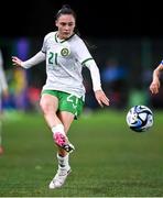 23 February 2024; Jessica Ziu of Republic of Ireland during the international women's friendly match between Italy and Republic of Ireland at Viola Park in Florence, Italy. Photo by David Fitzgerald/Sportsfile