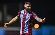23 February 2024; Gary Deegan of Drogheda United reacts during the SSE Airtricity Men's Premier Division match between Drogheda United and Waterford at Weavers Park in Drogheda, Louth. Photo by Tyler Miller/Sportsfile