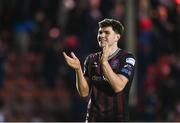 23 February 2024; James Clarke of Bohemians after his side's victory in the SSE Airtricity Men's Premier Division match between St Patrick's Athletic and Bohemians at Richmond Park in Dublin. Photo by Harry Murphy/Sportsfile