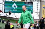 24 February 2024; Oli Jager of Ireland before the Guinness Six Nations Rugby Championship match between Ireland and Wales at Aviva Stadium in Dublin. Photo by Ramsey Cardy/Sportsfile