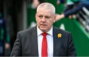 24 February 2024; Wales head coach Warren Gatland before the Guinness Six Nations Rugby Championship match between Ireland and Wales at Aviva Stadium in Dublin. Photo by Ramsey Cardy/Sportsfile