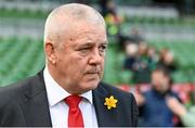 24 February 2024; Wales head coach Warren Gatland before the Guinness Six Nations Rugby Championship match between Ireland and Wales at Aviva Stadium in Dublin. Photo by Ramsey Cardy/Sportsfile