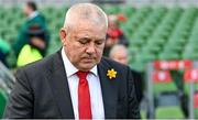 24 February 2024; Wales head coach Warren Gatland before the Guinness Six Nations Rugby Championship match between Ireland and Wales at Aviva Stadium in Dublin. Photo by Ramsey Cardy/Sportsfile