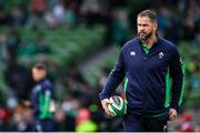24 February 2024; Ireland head coach Andy Farrell before the Guinness Six Nations Rugby Championship match between Ireland and Wales at Aviva Stadium in Dublin. Photo by Ramsey Cardy/Sportsfile