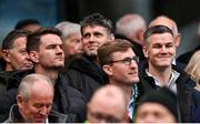 24 February 2024; Former Ireland captain Jonathan Sexton, right, and his brother Mark Sexton in attendance during the Guinness Six Nations Rugby Championship match between Ireland and Wales at Aviva Stadium in Dublin. Photo by Ramsey Cardy/Sportsfile