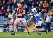 24 February 2024; Niall Mitchell of Westmeath in action against Johnny Ryan of Tipperary during the Allianz Hurling League Division 1 Group B match between Tipperary and Westmeath at FBD Semple Stadium in Thurles, Tipperary. Photo by Michael P Ryan/Sportsfile