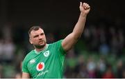 24 February 2024; Tadhg Beirne of Ireland celebrates after his side's victory during the Guinness Six Nations Rugby Championship match between Ireland and Wales at the Aviva Stadium in Dublin. Photo by Seb Daly/Sportsfile