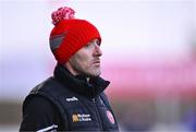 24 February 2024; Tyrone joint-manager Brian Dooher during the Allianz Football League Division 1 match between Tyrone and Mayo at O'Neills Healy Park in Omagh, Tyrone. Photo by Ben McShane/Sportsfile