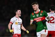 24 February 2024; Darragh Canavan of Tyrone celebrates a point during the Allianz Football League Division 1 match between Tyrone and Mayo at O'Neills Healy Park in Omagh, Tyrone. Photo by Ben McShane/Sportsfile