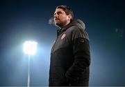 24 February 2024; Derry City manager Ruaidhrí Higgins before the SSE Airtricity Men's Premier Division match between Sligo Rovers and Derry City at The Showgrounds in Sligo. Photo by Tyler Miller/Sportsfile