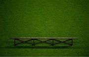 24 February 2024; An empty bench awaits the arrival of the teams before Allianz Football League Division 1 match between Dublin and Kerry at Croke Park in Dublin. Photo by Ray McManus/Sportsfile