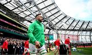 24 February 2024; Jack Conan of Ireland  before the Guinness Six Nations Rugby Championship match between Ireland and Wales at Aviva Stadium in Dublin. Photo by Ramsey Cardy/Sportsfile
