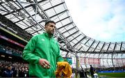 24 February 2024; Conor Murray of Ireland before the Guinness Six Nations Rugby Championship match between Ireland and Wales at Aviva Stadium in Dublin. Photo by Ramsey Cardy/Sportsfile