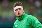 24 February 2024; Joe McCarthy of Ireland before the Guinness Six Nations Rugby Championship match between Ireland and Wales at Aviva Stadium in Dublin. Photo by Ramsey Cardy/Sportsfile