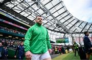24 February 2024; Cian Healy of Ireland before the Guinness Six Nations Rugby Championship match between Ireland and Wales at Aviva Stadium in Dublin. Photo by Ramsey Cardy/Sportsfile