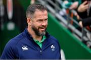 24 February 2024; Ireland head coach Andy Farrell before the Guinness Six Nations Rugby Championship match between Ireland and Wales at Aviva Stadium in Dublin. Photo by Ramsey Cardy/Sportsfile